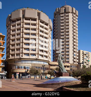 Hotel sul lungomare di Fuengirola, Costa del Sol, Andalusia, Spagna, Europa, PublicGround Foto Stock