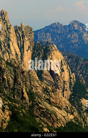 L'ago-simili Vette di Bavella in Corsica, Alta-Rocca, Francia Foto Stock