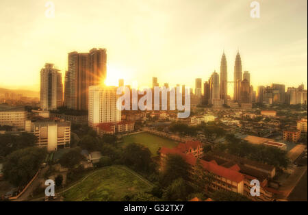 Alba sulle città, Kuala Lumpur, Malesia Foto Stock