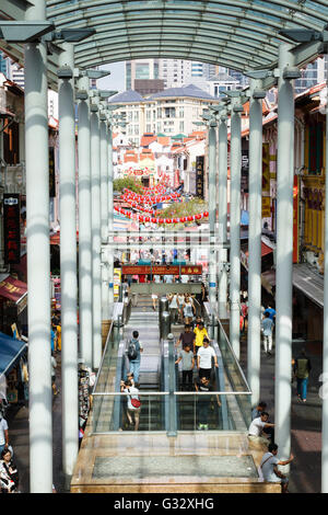 Dalla stazione MRT, Chinatown, Singapore Foto Stock