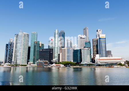 Finanziari/quartiere degli affari e le banche di Marina Bay, Singapore Foto Stock