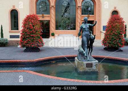 Fontana e i Giardini Fitzroy Conservatorio, Melbourne, Victoria, Australia Foto Stock