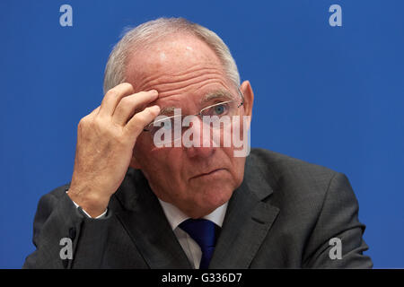 Berlino, Germania, Wolfgang Schaeuble, CDU, federale delle finanze Foto Stock