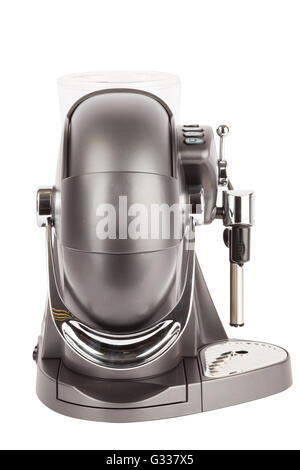 Capsula di caffè espresso maker o macchina per il caffè. Vista laterale. Isolato su sfondo bianco. Foto Stock
