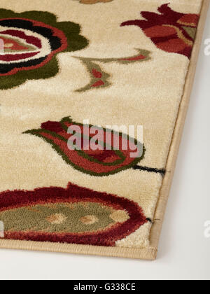 Tappeto orientale con floreali e geometriche ornamento astratto tessuto texture. Foto Stock