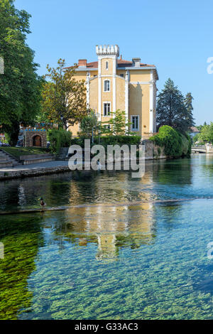 L'Isle sur la Sorgue, vie navigabili, Vaucluse Provence Alpes Cote d Azur regione, Francia Foto Stock