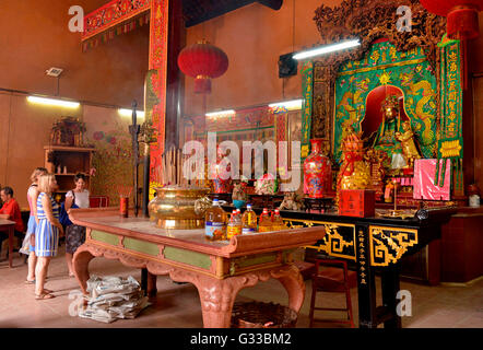 Guan Di tempio, Jalan Tun H.S. Lee, Chinatown, Kuala Lumpur, Malesia Foto Stock