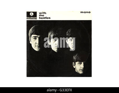 Con i Beatles lungo riproduzione record coperchio. Foto Stock