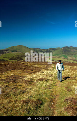 Allermuir Hill e Caerketton da Castlelaw Hill, Pentland Hills, Pentland Hills Regional Park, Lothian Foto Stock