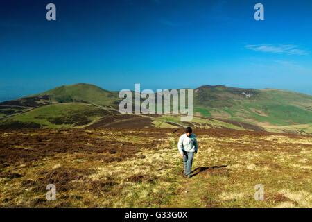 Allermuir Hill e Caerketton da Castlelaw Hill, Pentland Hills, Pentland Hills Regional Park, Lothian Foto Stock