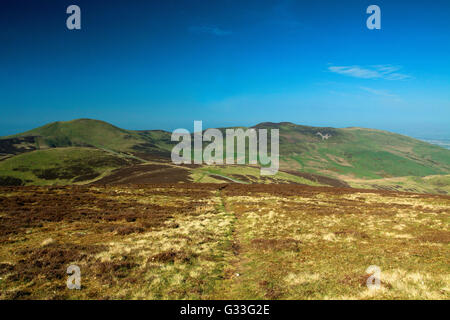 Allermuir Hill e Caerketton da Castlelaw Hill, Pentland Hills, Pentland Hills Regional Park, Lothian Foto Stock