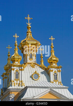 Peterhof Grand Palace campanile di San Pietroburgo, Russia. Foto Stock