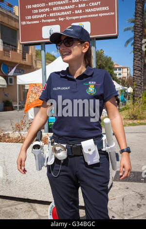 Poliziotta, Olbia, Sardegna, Italia Foto Stock