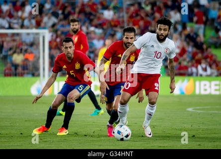 Getafe, Spagna. Il 7 giugno, 2016. International amichevole tra la Spagna e la Georgia squadre nazionali svolto nel Coliseum Alfonso Perez. Spagna 07/06/2016 Foto Stock