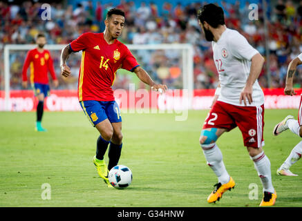 Getafe, Spagna. Il 7 giugno, 2016. International amichevole tra la Spagna e la Georgia squadre nazionali svolto nel Coliseum Alfonso Perez. Spagna 07/06/2016 Foto Stock