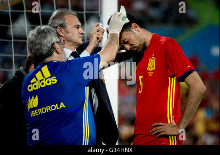 Getafe, Spagna. Il 7 giugno, 2016. International amichevole tra la Spagna e la Georgia squadre nazionali svolto nel Coliseum Alfonso Perez. Spagna 07/06/2016 Foto Stock