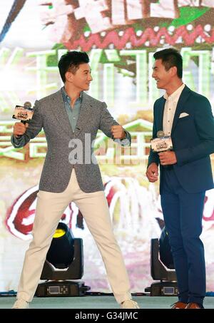 Shanghai, Cina. 07Th Giugno, 2016. Nicky Wu assiste la conferenza stampa di una realtà TV mostra a Shanghai in Cina il 7 giugno, 2016. © TopPhoto/Alamy Live News Foto Stock