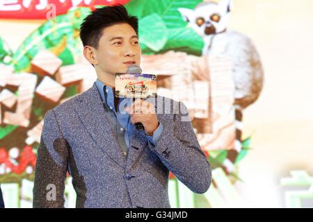 Shanghai, Cina. 07Th Giugno, 2016. Nicky Wu assiste la conferenza stampa di una realtà TV mostra a Shanghai in Cina il 7 giugno, 2016. © TopPhoto/Alamy Live News Foto Stock