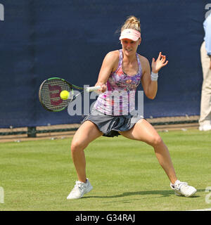 Nottingham Tennis Center, Nottingham, Regno Unito. Il giorno 08 Giugno, 2016. Aegon WTA Nottingham Open Day 5. Diretti da Alison Riske del credito USA: Azione Plus sport/Alamy Live News Foto Stock