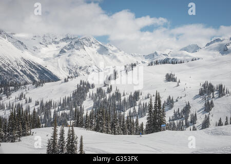 Whistler ski resort scenario Foto Stock