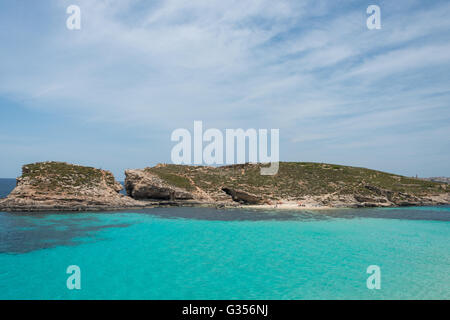 La Blue Lagoon a Comino Isola di Malta Foto Stock