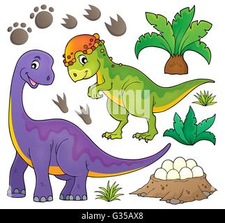 Argomento di dinosauri serie 5 - foto illustrazione. Foto Stock