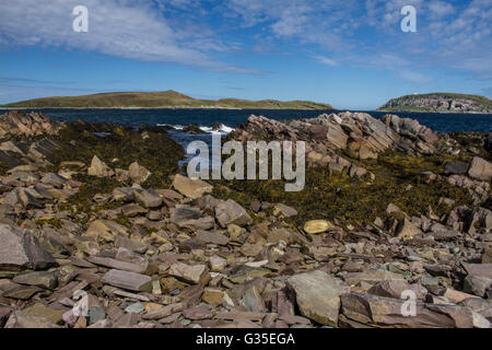 Il litorale di Vadsoya, Vadso, Finnmark, Norvegia. Foto Stock