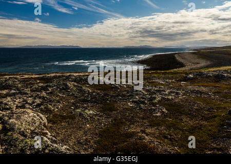 Il litorale di Vadsoya, Vadso, Finnmark, Norvegia. Foto Stock