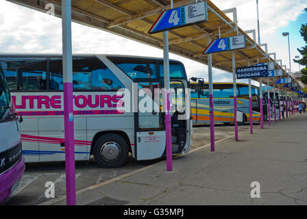 Principale stazione degli autobus vicino a Port, Split, Dalmazia, Croazia Foto Stock