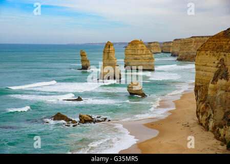 I dodici apostoli sulla Great Ocean Road in Australia Foto Stock