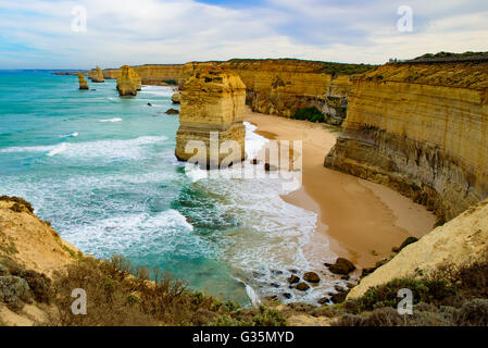 I dodici apostoli sulla Great Ocean Road in Australia Foto Stock