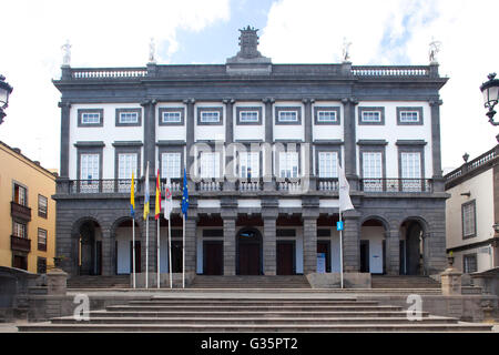 Casas Consistoriales, Plaza de Santa Ana, Vegueta trimestre, Las Palmas de Gran Canaria Paese, Gran Canaria Island, Canarie archipel Foto Stock