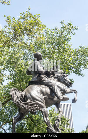 Jose Marti statua nel Central Park di New York Foto Stock