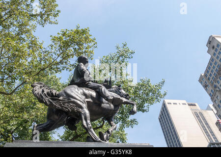 Jose Marti statua nel Central Park di New York Foto Stock