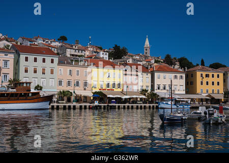 Mali Losinj dal porto, Losinj, Croazia Foto Stock
