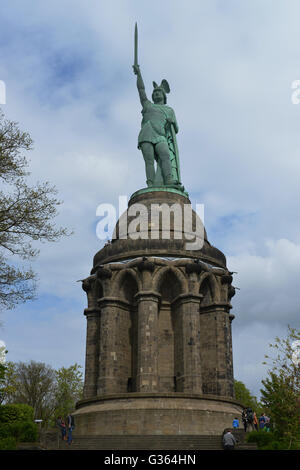 Hermann monumento, vicino a Detmold e della Foresta Teutoburg, Nord Reno-Westfalia, Germania Foto Stock