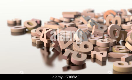 Numeri sparsi Foto Stock