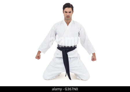 Ritratto di karate gravi player Foto Stock