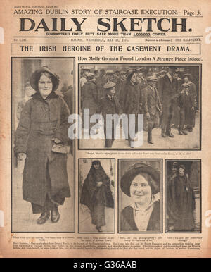 1916 Daily Sketch Trial del ribelle irlandese Roger Casement Foto Stock