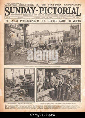 1916 Domenica Pictoriall Battaglia di Verdun Foto Stock