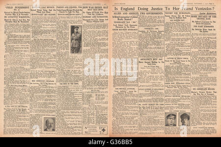 1916 Daily Sketch due governi in Grecia Foto Stock