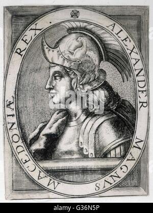 Alessandro il Grande (356-323 a.C.), re di Macedone Foto Stock