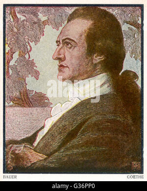 Johann Wolfgang von Goethe, scrittore tedesco Foto Stock