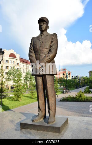 Monumento a Charles de Gaulles di Charles de Gaulles street a Astana, Kazakistan Foto Stock