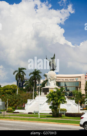 Vasco Nuñez de Balboa statua, Panama City, Panama America Centrale Foto Stock