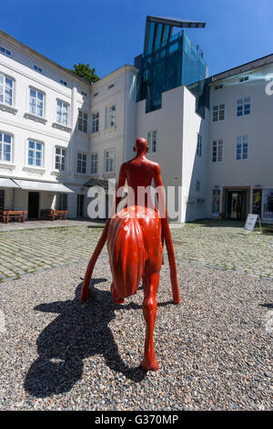 Museo Kampa di Praga cortile di Praga, Museo d'Arte Contemporanea Isola di Kampa, Praga Scultura di Michal Gabriel, Rider Foto Stock