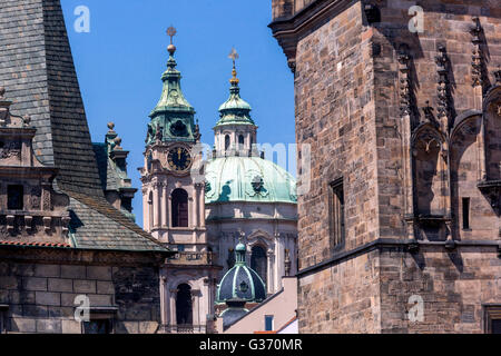 Chiesa Di San Nicola Di Praga, Mala Strana Praga Strana Strana Città Minore Repubblica Ceca Architettura Foto Stock