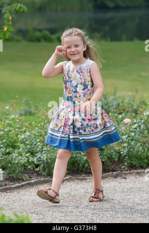 La principessa Isabella di Danimarca, assiste l annuale estate photocall per la famiglia reale danese a Grasten Castello sulla luglio 26, 2013 Foto Stock