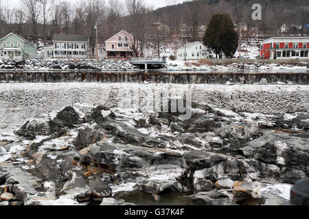 Pozzi Glaciali in inverno, Shelburne Falls Foto Stock