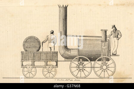 Il 'Sans Pareil' di Timothy Hackworth, prendendo parte al Liverpool &AMP; Manchester ferroviaria concorrenza Data: 6 ottobre 1829 Foto Stock